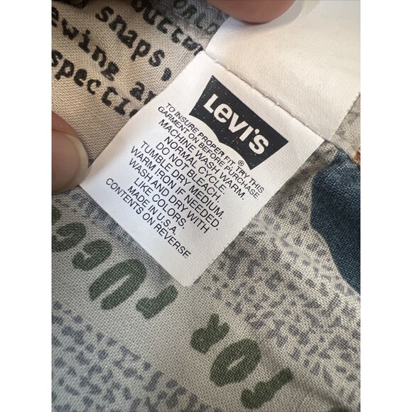 Levis Vtg USA Denim Vest Lined Sample Clothing Size Large? Read Reversible - Picture 13 of 16